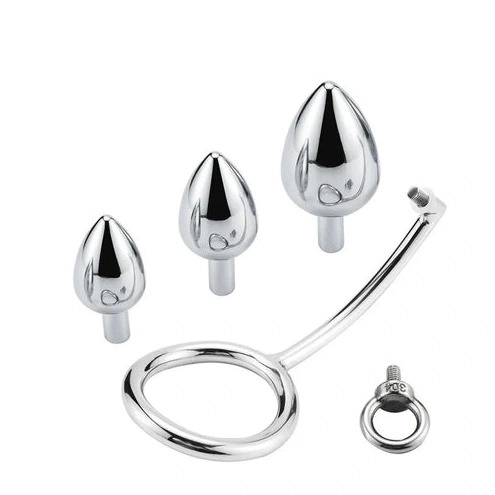 Cock 4663 Anal Steel DiscreetChoice Stainless with Set Hook Ring 0713